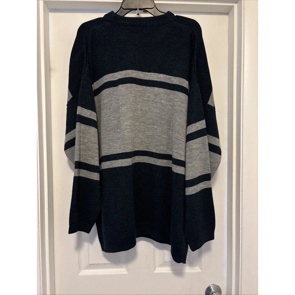 Vintage Iceberg Jeans Oversized Logo Blue/Gray Sweater XXL Made in Italy - Picture 6 of 6